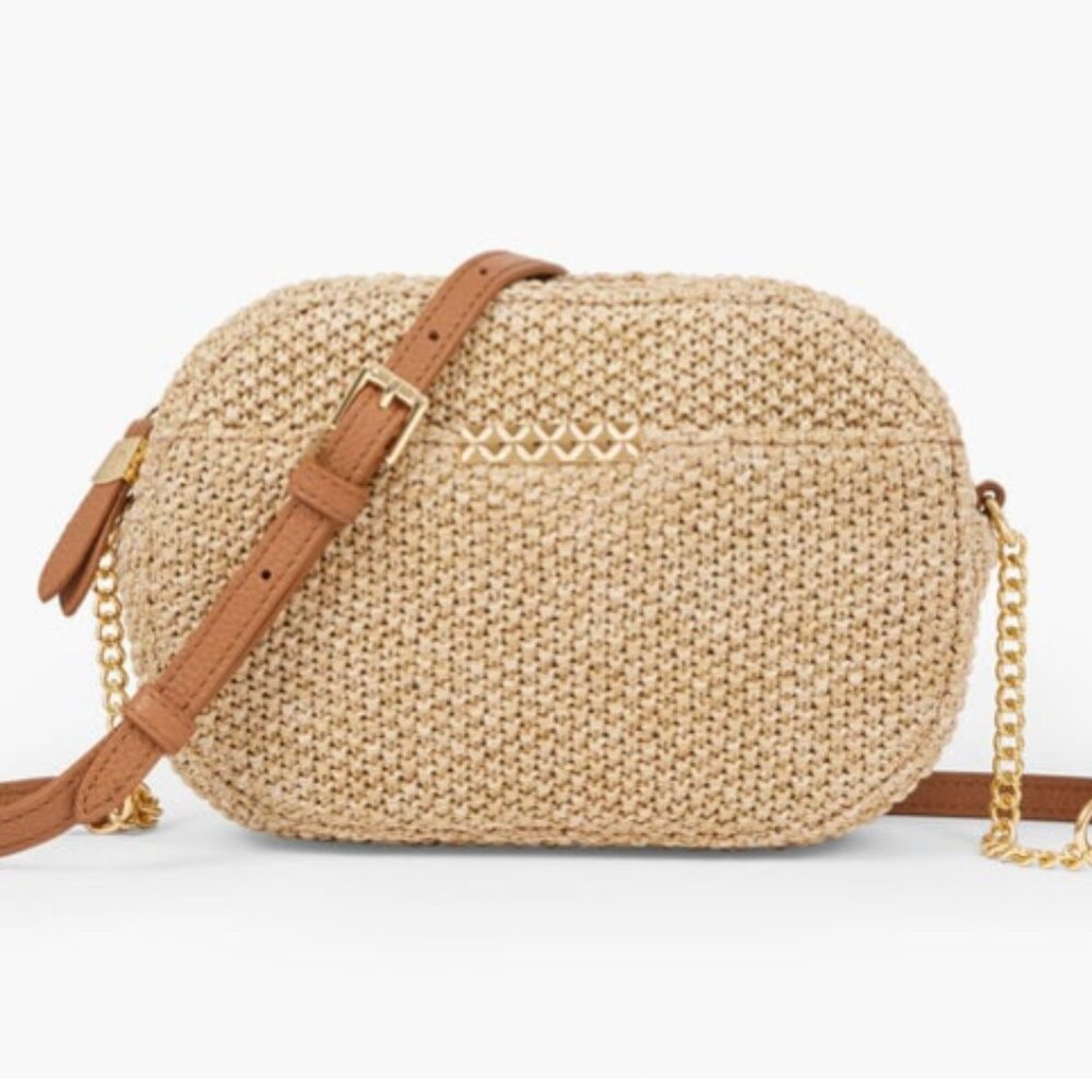 Talbots Straw Crossbody Bag - Natural never used WO tags